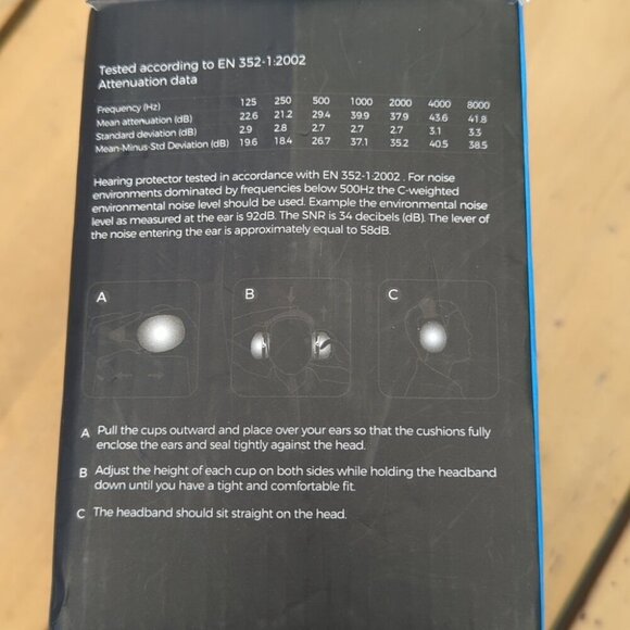 MPOW Noise Reduction Headphones Ear Muff (Black) NEW - Picture 5 of 10